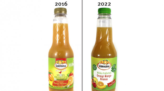 Valensina Mildes Frühstück Orange-Mango-Ananas, 2016, 2022 
