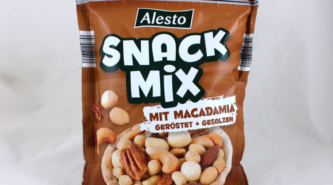 Vergleichsprodukt Alesto Snack Mix mit Macadamia geröstet und gesalzen