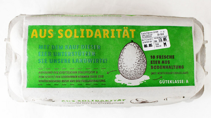 Eierhof Hennes „Aus Solidarität“ 10 frische Eier