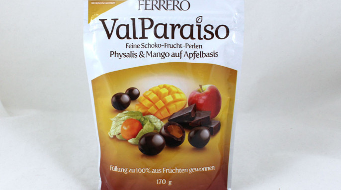 Ferrero ValParaiso Feine Schoko-Frucht-Perlen Physalis & Mango auf Apfelbasis
