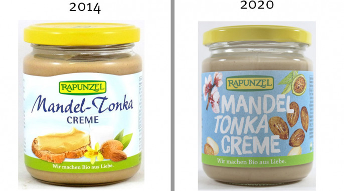 Rapunzel Mandel-Tonka Creme, 2014 und 2020