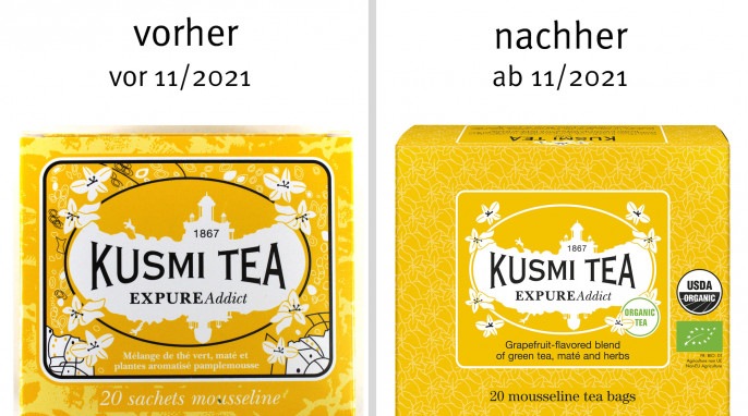 Kusmi Tea Expure Addict, vor 11/2021; neu: ab 11/2021 