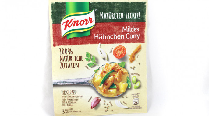 Knorr Würzbasis, Beispiel Mildes Hähnchen Curry 
