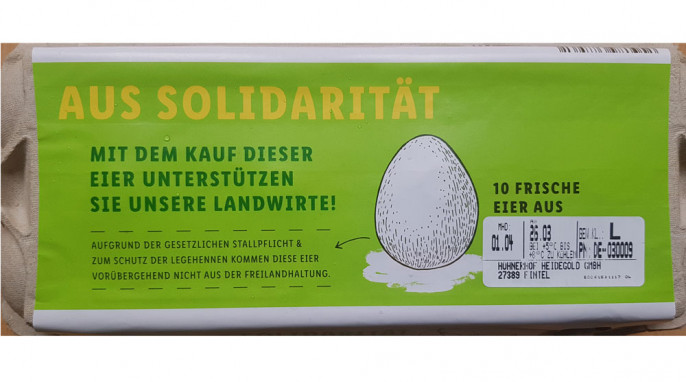 Hühnerhof Heidegold „Aus Solidarität“ 10 frische Eier