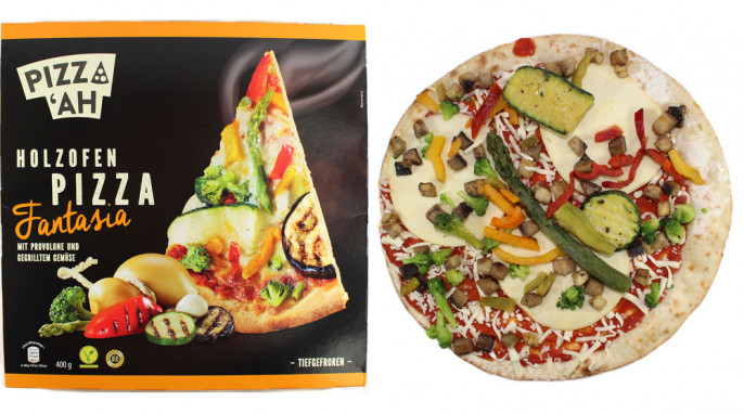 Pizza‚ ah Holzofen Pizza Fantasia mit Provolone und gegrilltem Gemüse