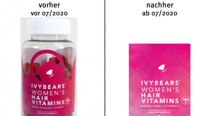 alt: Ivy Bears Womens Hair Vitamins, vor Juli 2020; neu: ab Juli 2020, Herstellerfoto