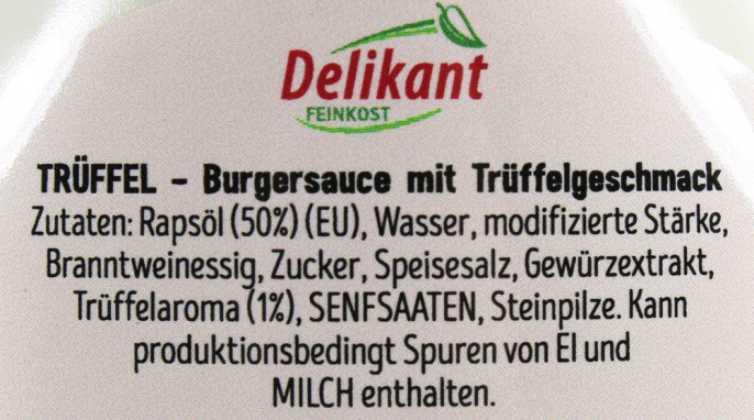 Zutaten, Delikant Burger Liebe Trüffel 5